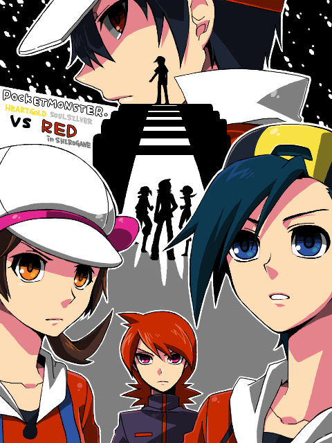 gold_(pokemon), kotone_(pokemon), pokemon, pokemon_(game), pokemon_champion, pokemon_heartgold_and_soulsilver, pokemon_hgss, red_(pokemon)