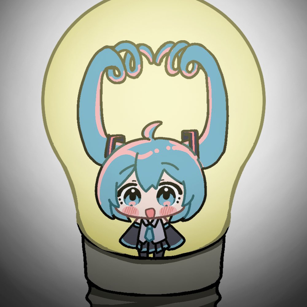 1girl, blue_eyes, blue_hair, blush_stickers, chibi, commentary, detached_sleeves, floating_hair
