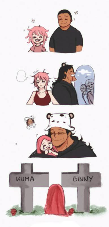 age_progression, bartholomew_kuma, family, ginny_(one_piece), grave, graveyard, jewelry_bonney, multiple_boys, multiple_girls, one_piece