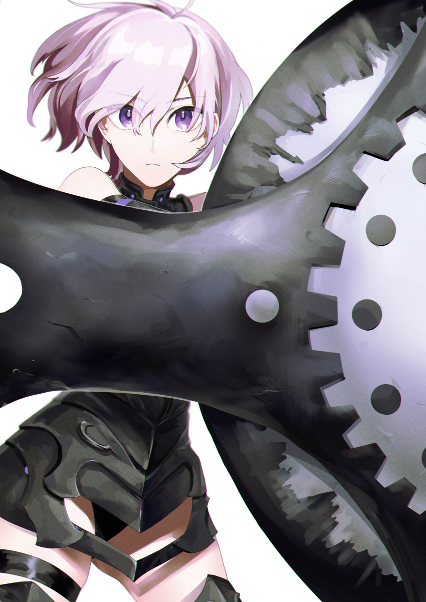 1girl, absurdres, armor, armored_leotard, black_armor, closed_mouth, cropped_legs, fate/grand_order