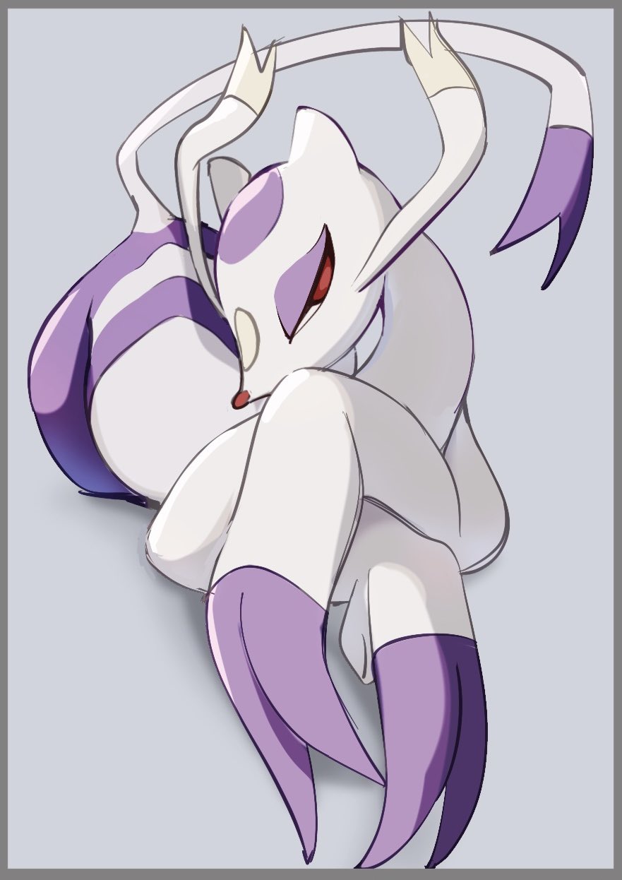 border, crossed_arms, eyeshadow, furry, grey_background, grey_border, highres, looking_at_viewer