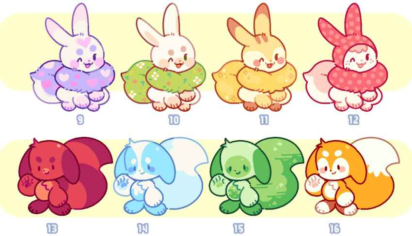animal_focus, border, chibi, chibi_only, commentary, creature, cybunny, english_commentary