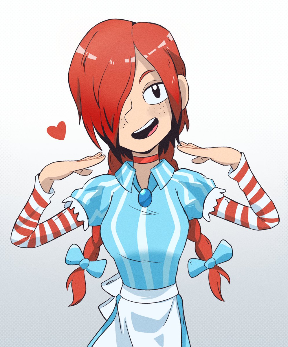 1girl, apron, blue_bow, blue_shirt, bow, braid, choker, collared_shirt