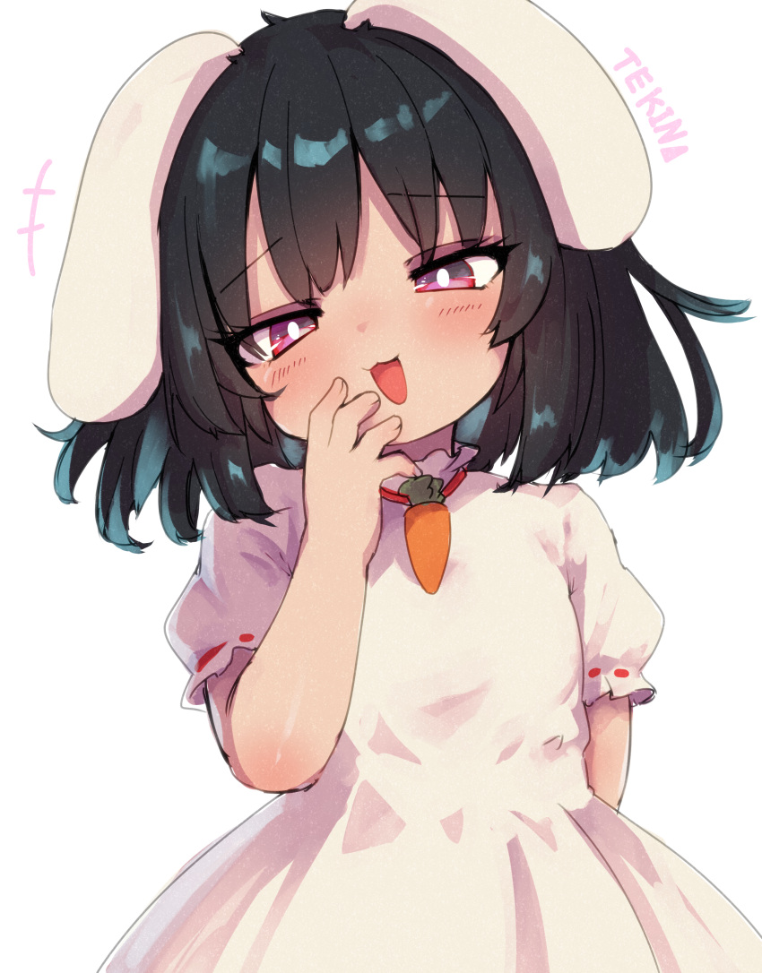 +++, 1girl, :3, absurdres, animal_ears, black_hair, blush, bright_pupils