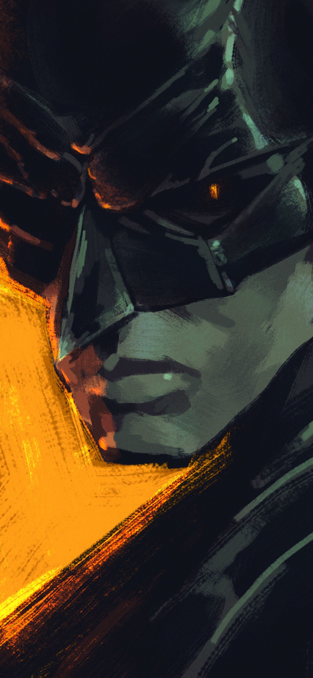 1boy, batman, batman_(series), black_sclera, colored_sclera, dc_comics, frown, highres