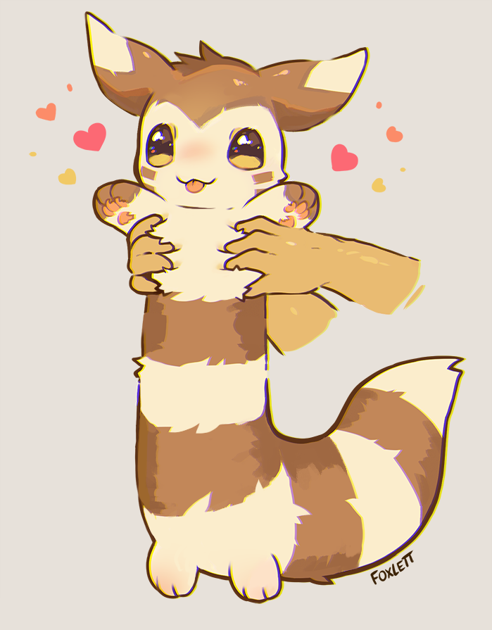 1other, :3, animal, animal_focus, blush, commentary, english_commentary, ferret