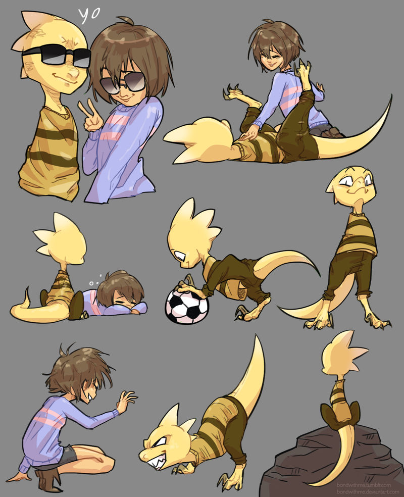 2016, 2d, 2others, ambiguous_gender, anthro, ball, bent_over, blue_shirt