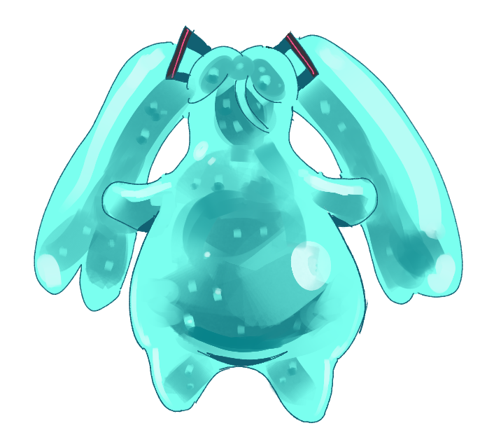 1girl, colored_skin, commentary, english_commentary, faceless, faceless_female, flubber, full_body