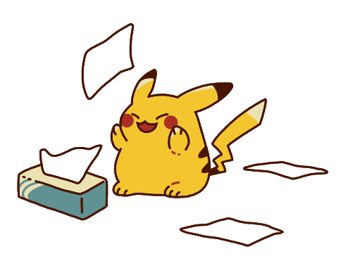 animal_focus, closed_eyes, full_body, happy, lowres, no_humans, open_mouth, pikachu