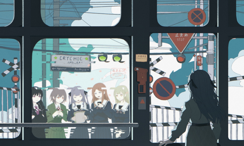 5girls, absurdres, bang_dream!, bang_dream!_it's_mygo!!!!!, black_hair, black_jacket, black_ribbon, blazer