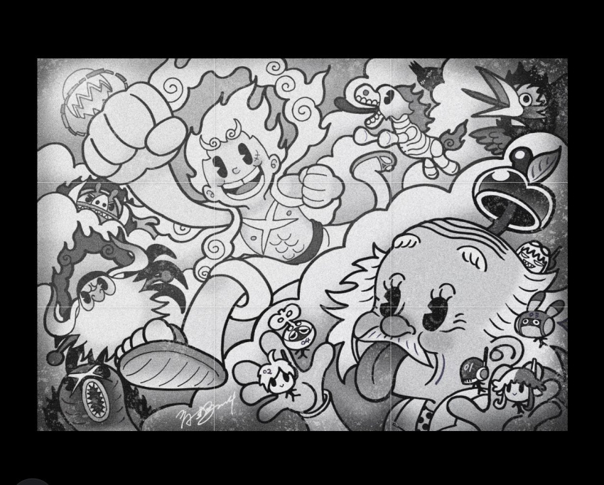 1other, 3girls, 6+boys, alternate_form, bakotsu_(youkai), black_eyes, boar, chien_chih_kang