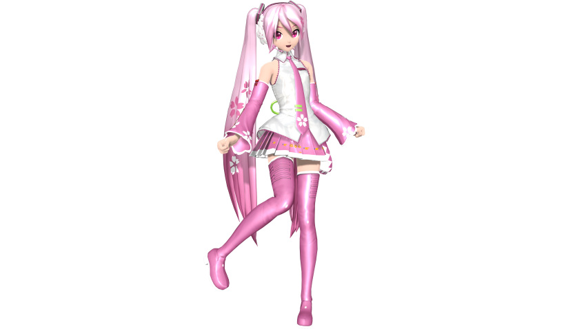 1girl, 3d, absurdres, bare_shoulders, boots, full_body, hatsune_miku, highres
