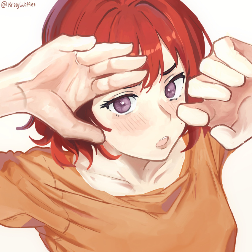 1girl, ari_(class_of_09), class_of_09, english_commentary, highres, krissywaffles, looking_at_viewer, medium_hair
