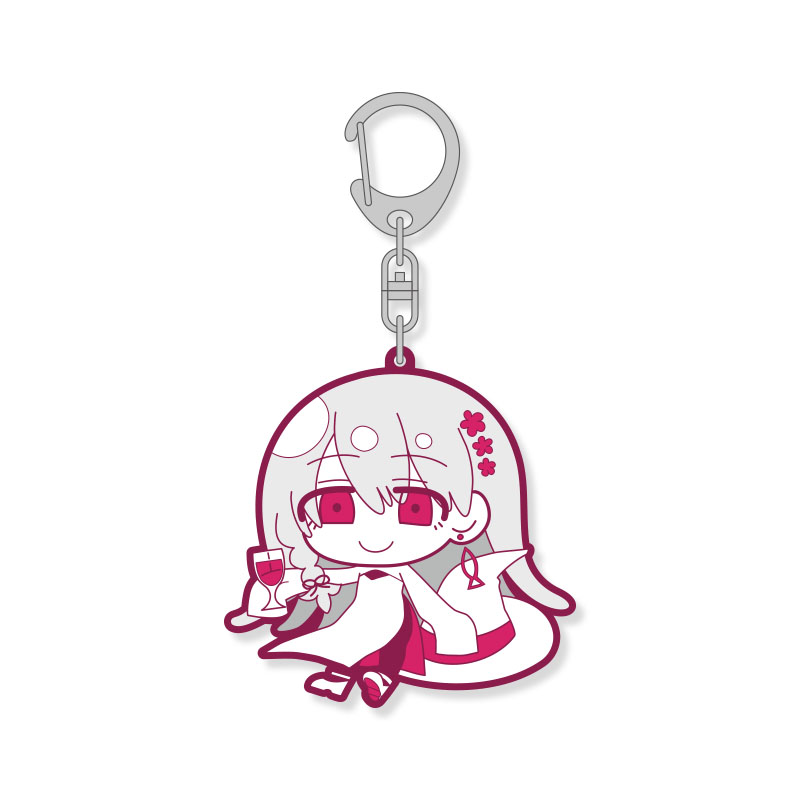 1girl, character_charm, charm_(object), chibi, chibi_only, cup, dress, earrings