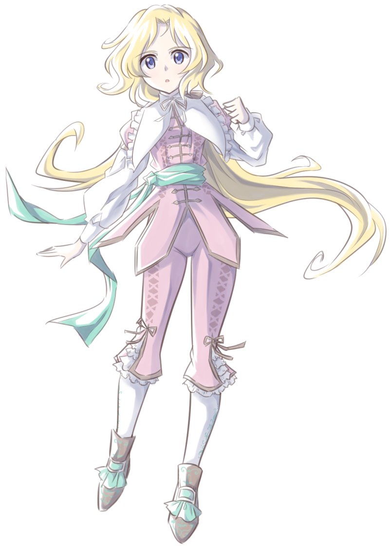 1girl, ahoge, blonde_hair, blue_eyes, bouquet, breasts, capri_pants, castlevania:_dracula_x_chronicles
