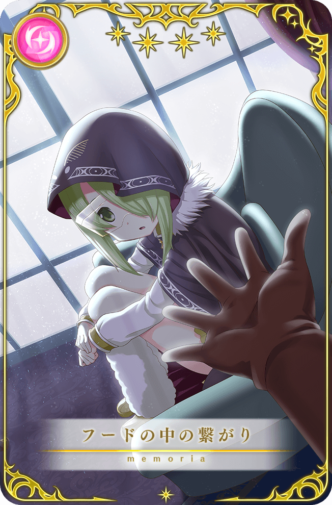 1girl, armchair, artist_request, black_cloak, brown_gloves, card_(medium), chair, cloak
