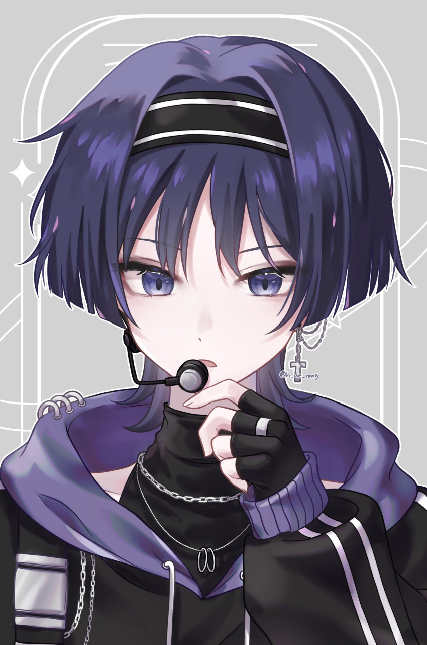 1boy, alternate_costume, belt, belt_buckle, black_belt, black_bodysuit, black_gloves, black_hairband