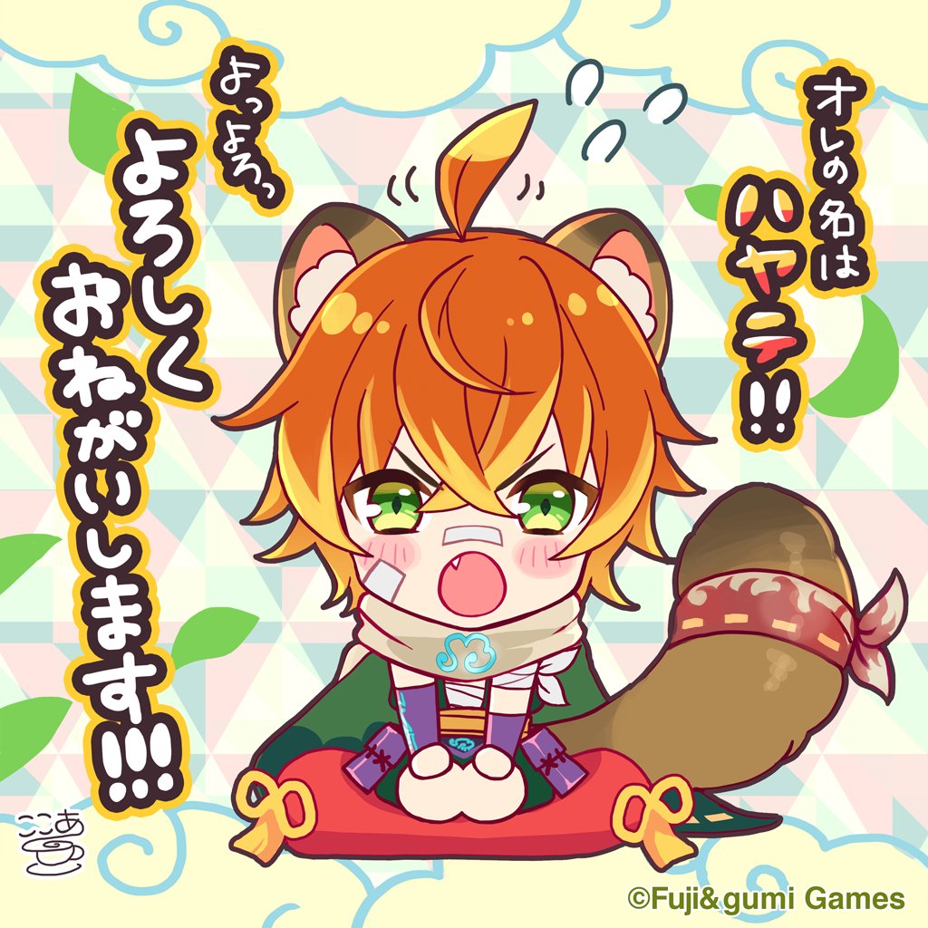 1boy, ahoge, animal_ears, bandaid, bandaid_on_face, bandaid_on_nose, chibi, chibi_only