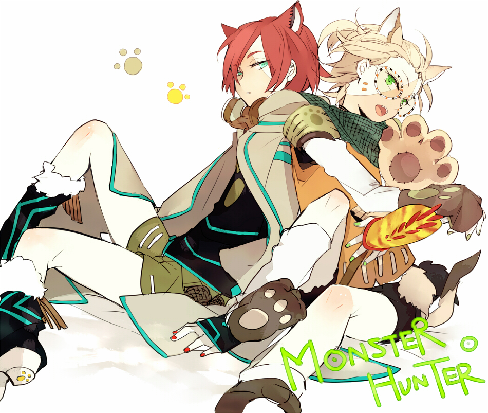 animal_ears, blonde_hair, cloak, costume, dylan_keith, green_eyes, inazuma_eleven, inazuma_eleven_(series)