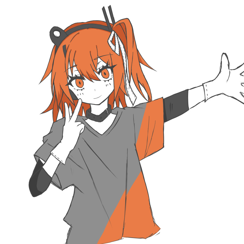 1girl, a.i._voice, absurdres, adachi_rei, alternate_costume, black_collar, black_sleeves, collar