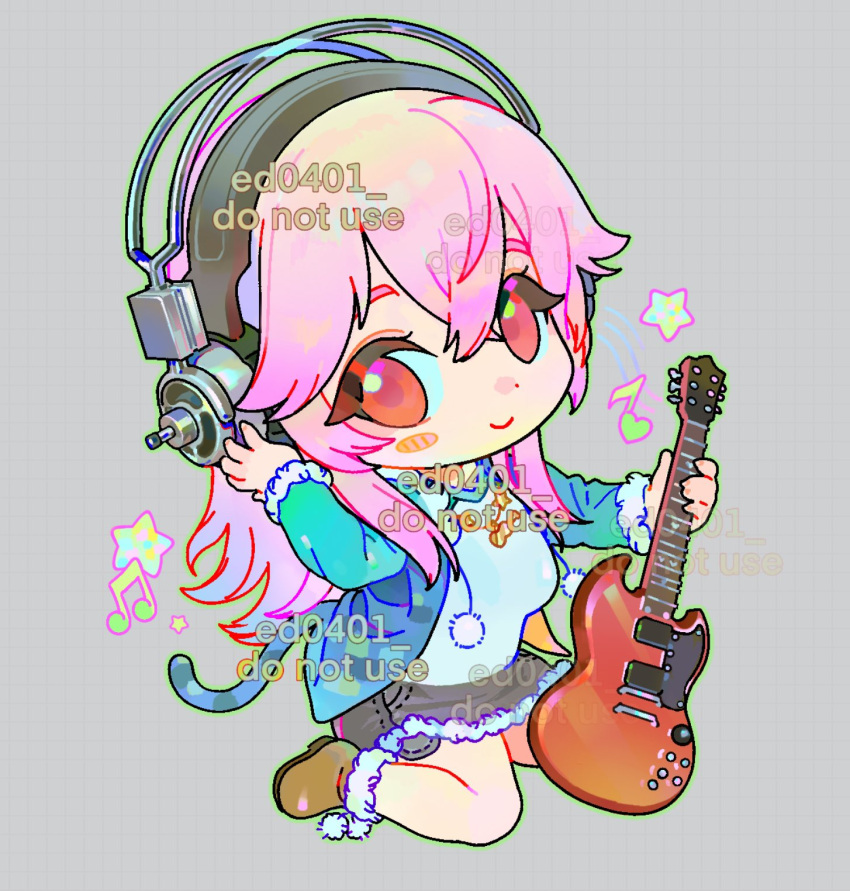 1girl, blush, blush_stickers, boots, breasts, cat_tail, chibi, chibi_only