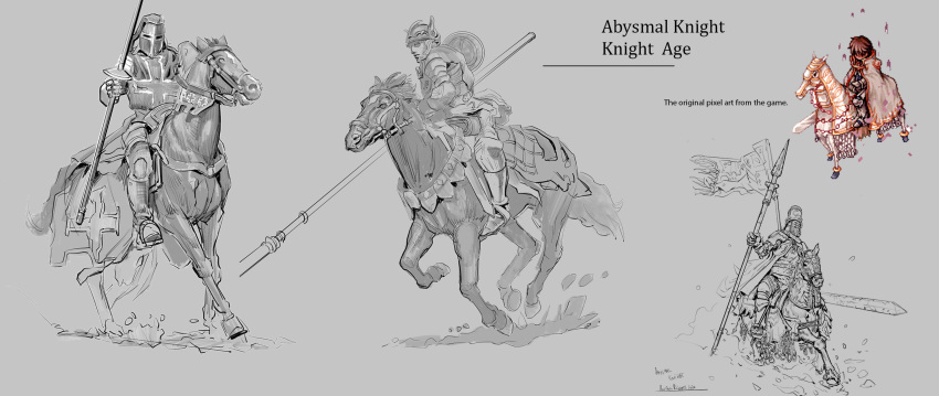 3boys, abysmal_knight, antonio_rizzatti, armor, armored_boots, barding, boots, breastplate