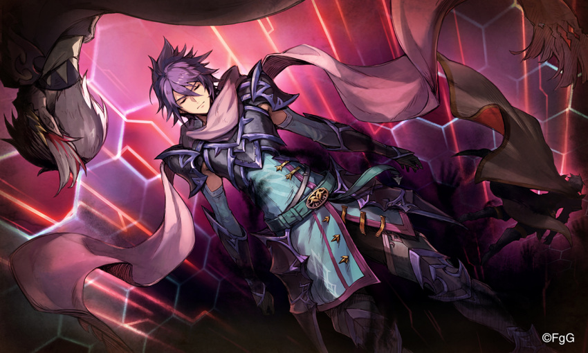 3boys, armor, belt, breastplate, cadanova_(dare_ga_tame_no_alchemist), cloak, closed_eyes, closed_mouth