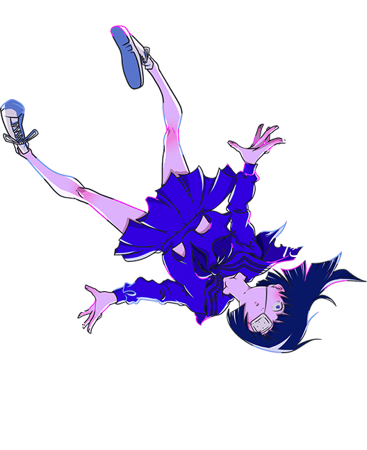 1girl, blue_eyes, blue_hair, blue_neckerchief, blue_sailor_collar, blue_serafuku, blue_shirt, blue_skirt