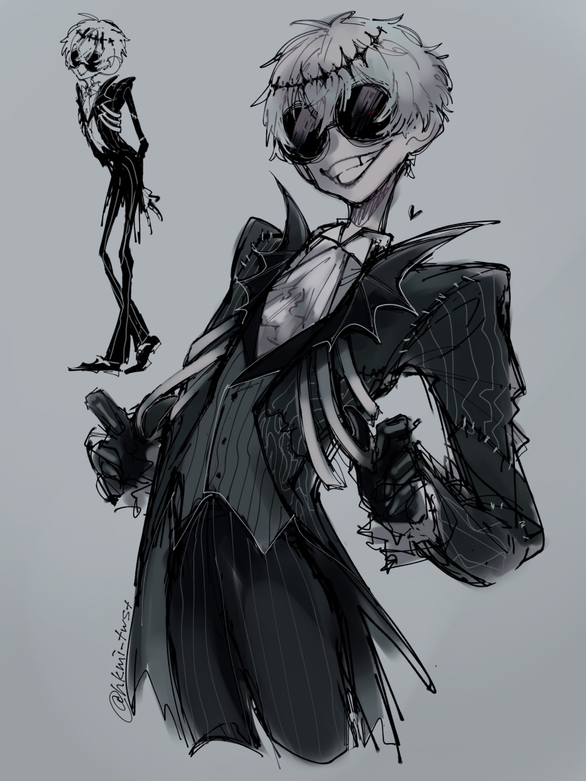 1boy, absurdres, bishounen, black_crown, black_gloves, commentary, crown, formal
