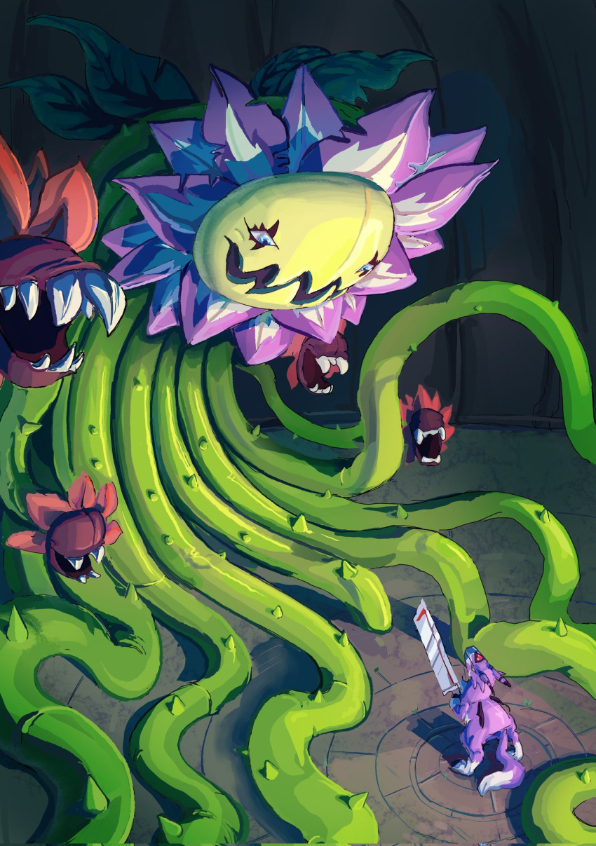 black_wings, blossomon, blue_eyes, camilla76260411, confrontation, digicore_interface, digimon, digimon_(creature)