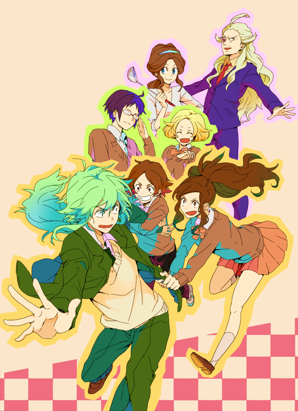 bel_(pokemon), bell_(pokemon), black_hair, blonde_hair, brown_hair, cheren_(pokemon), geechisu, geechisu_(pokemon)