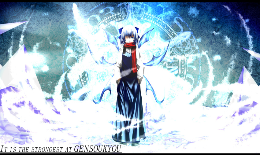 adult, bad_id, blue_eyes, blue_hair, bow, cirno, cirno-nee, english