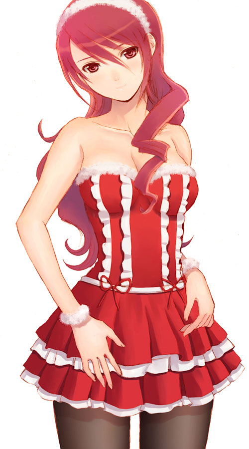 black_legwear, black_pantyhose, blush, breasts, hat, headband, hijiri_ruka, kirijou_mitsuru