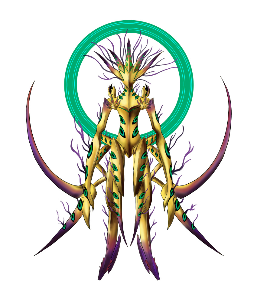 1other, absurdres, alien, artist_request, fate/grand_order, fate_(series), gold_skin, green_halo