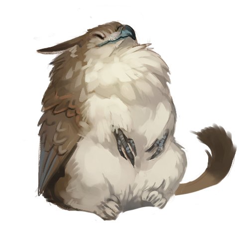 animal_focus, bird, cat, closed_eyes, closed_mouth, commentary_request, ears_down, fluffy