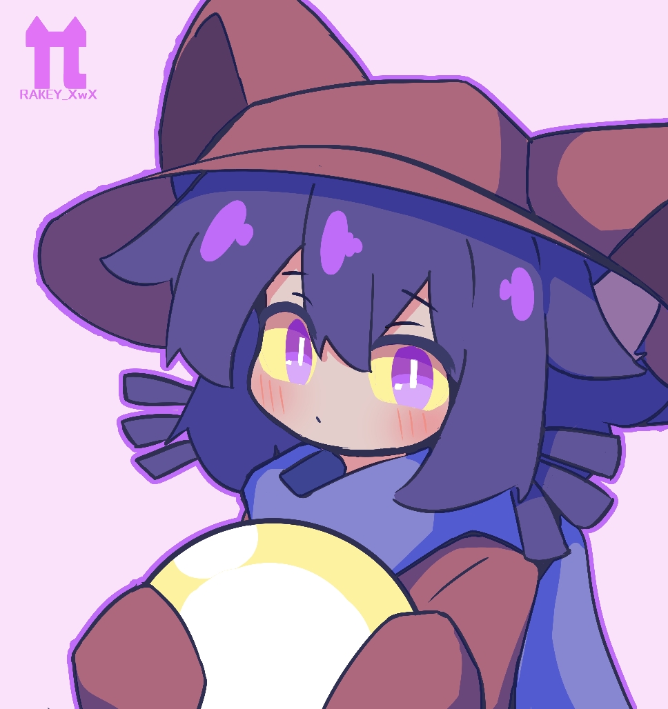 1other, androgynous, animal_ears, animal_hat, blush, brown_poncho, brown_tunic, cat_ears