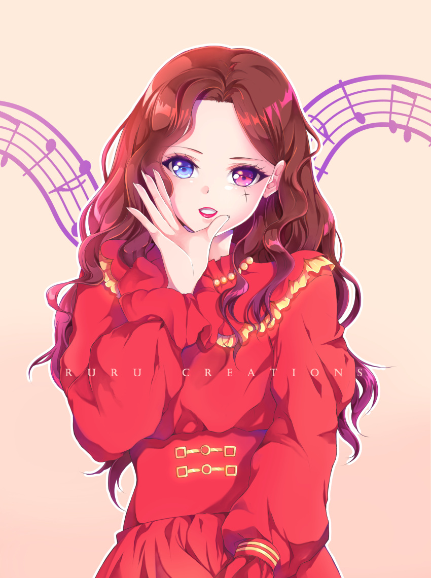 1girl, absurdres, artist_name, belt, blue_eyes, brown_hair, choerry, eyelashes