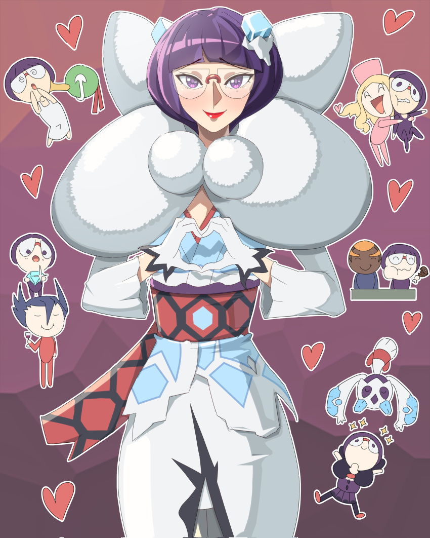 @_@, absurdres, boned_meat, exceedxatu, food, froslass, glasses, gloves
