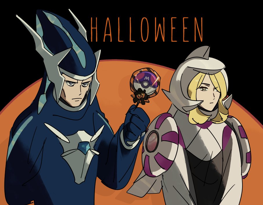 1boy, 1girl, :|, arm_up, blonde_hair, candy, closed_mouth, commentary_request