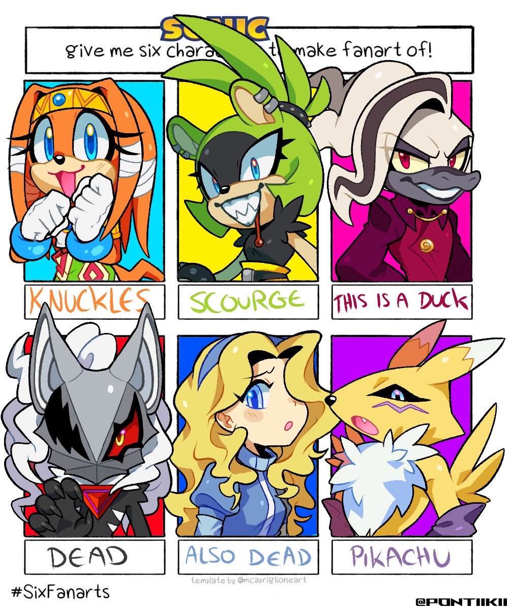 2boys, 4girls, :3, animal_ears, bird_boy, blood, blue_eyes, claws