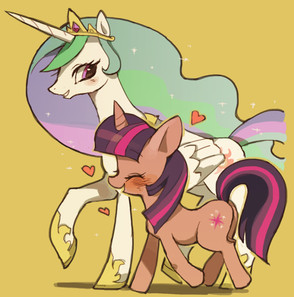 animal, animal_focus, blush, closed_eyes, commentary_request, cutie_mark, full_body, horns