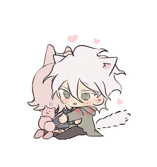 1boy, 1girl, :d, animal_bag, animal_ears, black_jacket, black_pants, blush