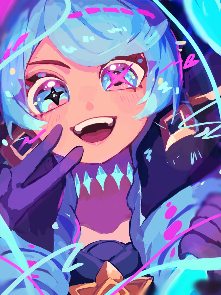 1girl, :d, black_bow, blush, bow, drill_hair, gloves, green_eyes