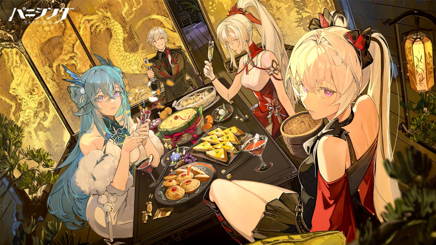 alcohol, alpha_(pgr), alternate_costume, artist_request, barcode, barcode_tattoo, barrel, blue_eyes