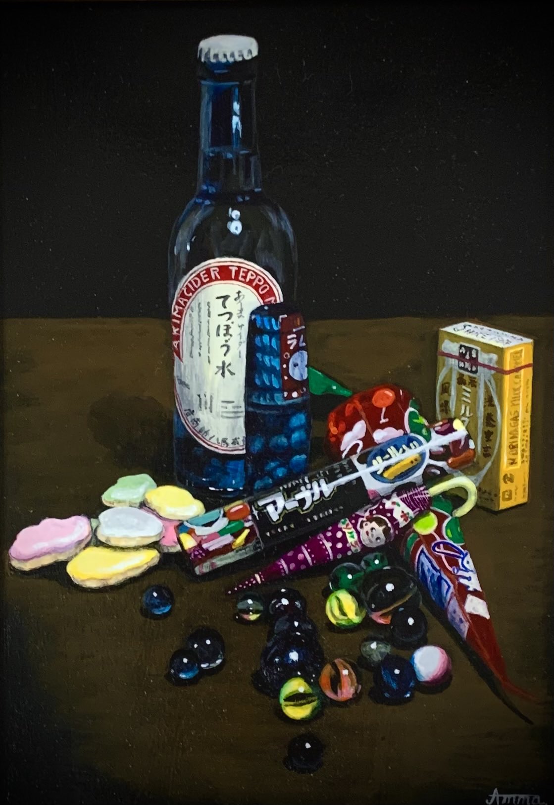 8wh6tfac31rka8d, beer_bottle, bottle, candy, food, highres, marble_(toy), no_humans