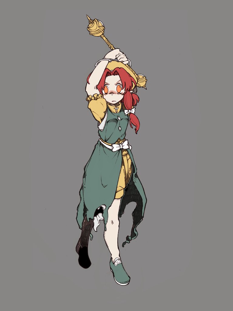 1girl, arms_up, beret, bolos, bow, bracelet, buttons, closed_mouth