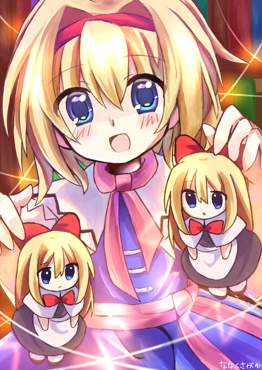 1girl, absurdres, alice_margatroid, artist_name, blonde_hair, blue_eyes, blush, bow