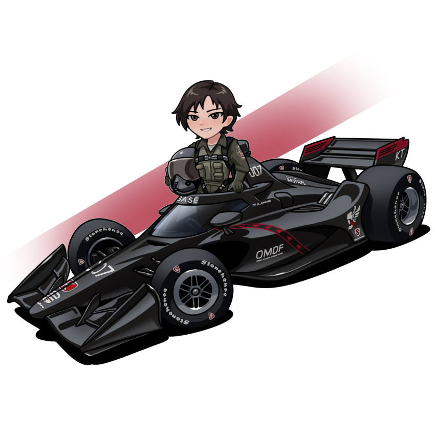 1girl, absurdres, ace_combat, ace_combat_5, arhentol, black_gloves, black_hair, black_jumpsuit