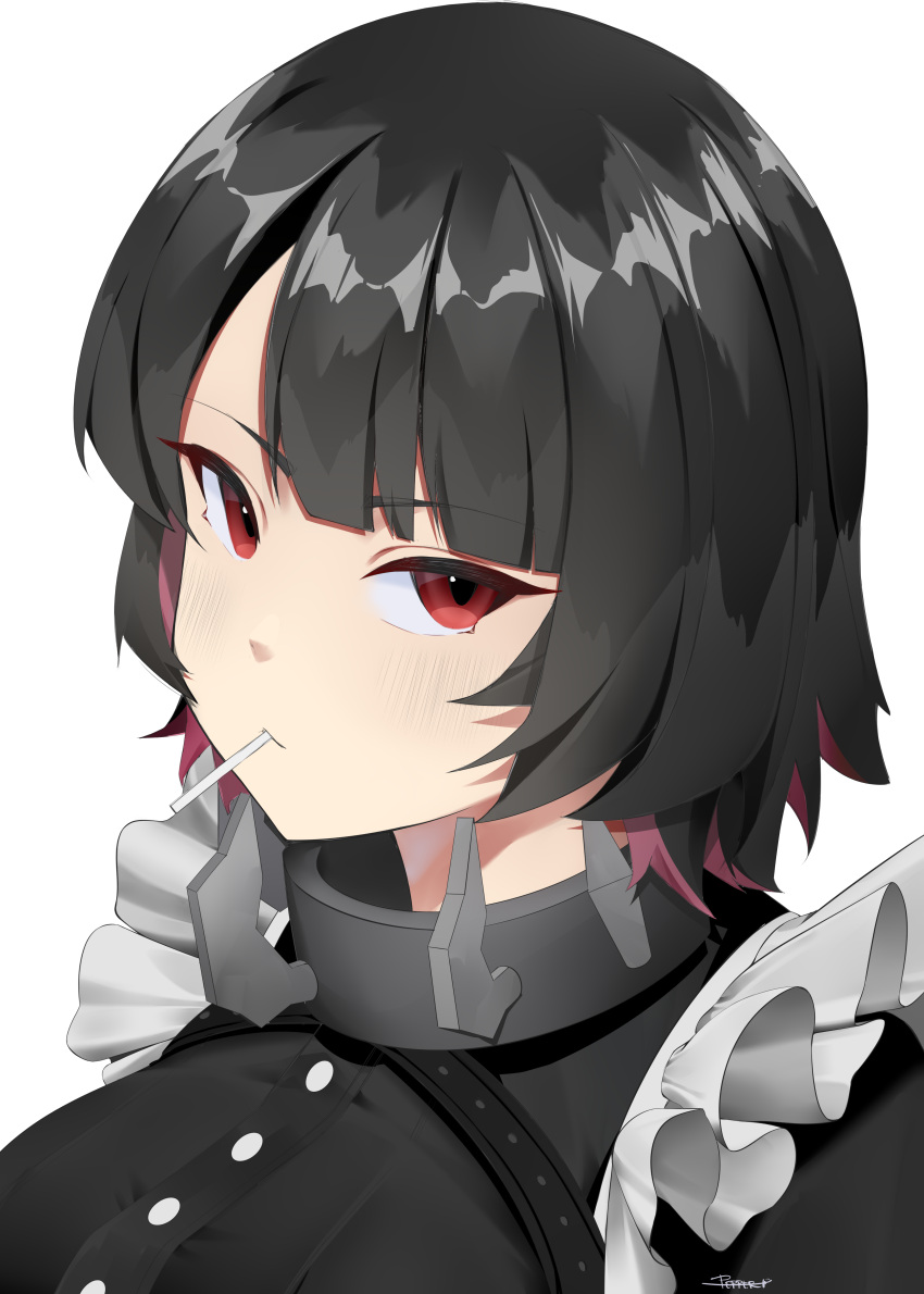 1girl, absurdres, black_hair, colored_inner_hair, ellen_joe, hair_ornament, highres, kisaragi_pepper