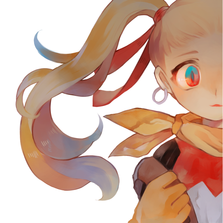 1girl, alternate_eye_color, backpack, bag, blonde_hair, blue_eyes, blue_pupils, brown_bag